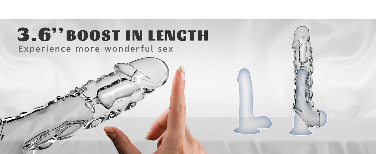 Extensor Vibrador Titan Pulse con Anillo Texturizado