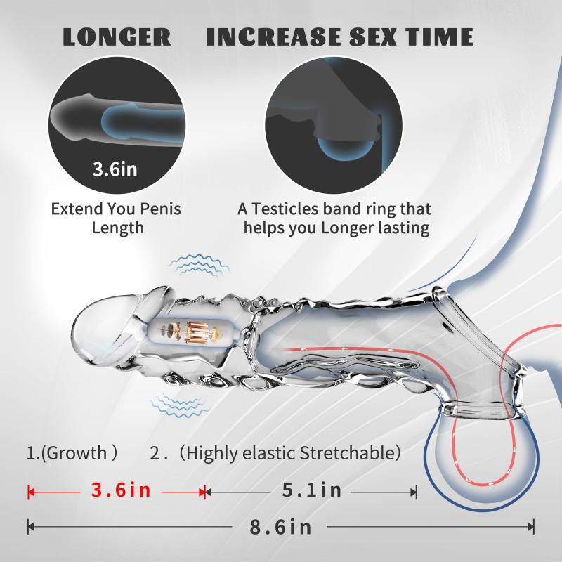 Extensor Vibrador Titan Pulse con Anillo Texturizado