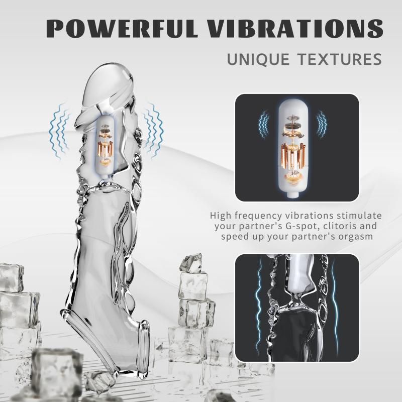 Extensor Vibrador Titan Pulse con Anillo Texturizado