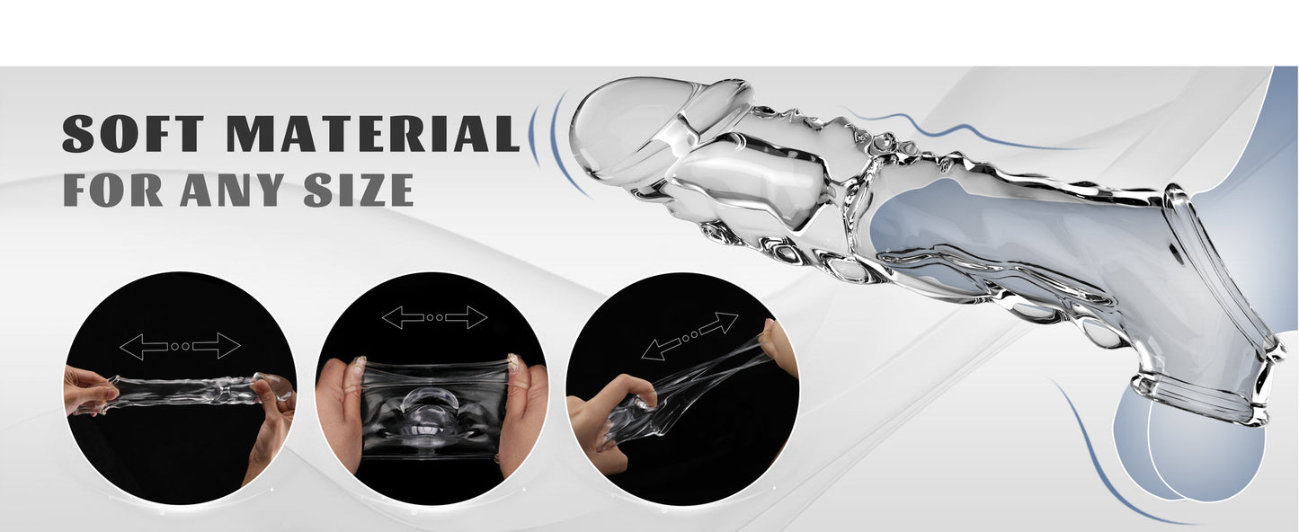 Extensor Vibrador Titan Pulse con Anillo Texturizado