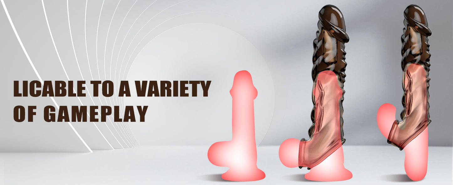 Extensor Vibrador Titan Pulse con Anillo Texturizado