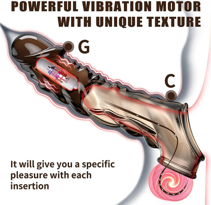 Extensor Vibrador Titan Pulse con Anillo Texturizado