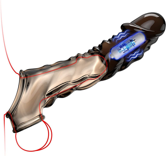 Extensor Vibrador Titan Pulse con Anillo Texturizado