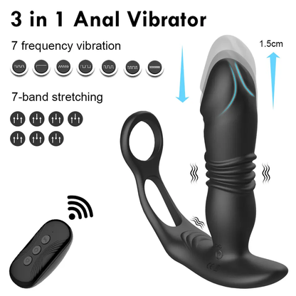 Anillo Vibrador Dual (Prostata y Miembro)